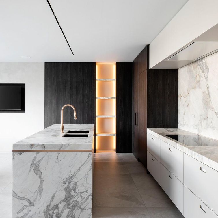 Mogano Oyster minimalist kitchen design