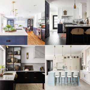 Revamp Your Kitchen with Blue Lower Cabinets: A Trendy Twist!