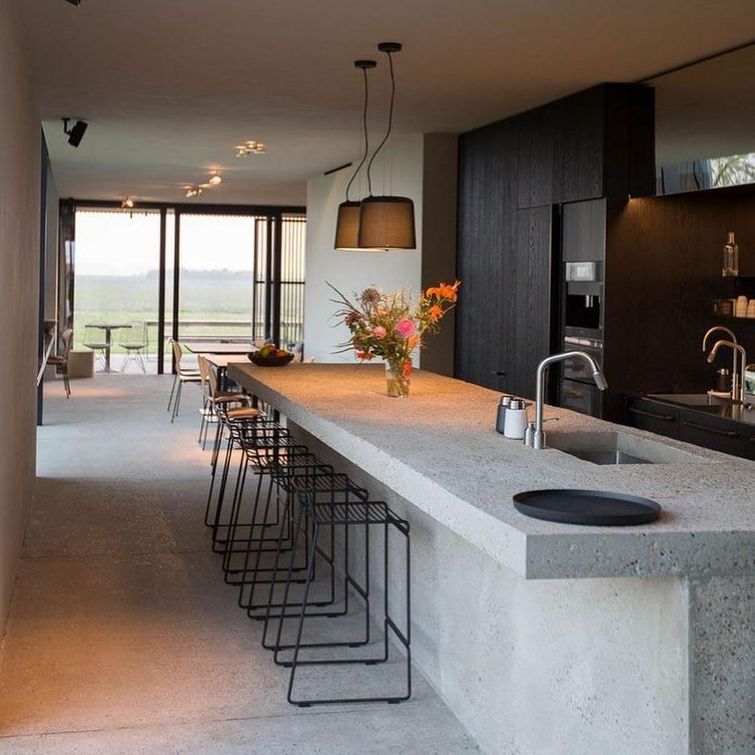 Concrete kitchen countertop