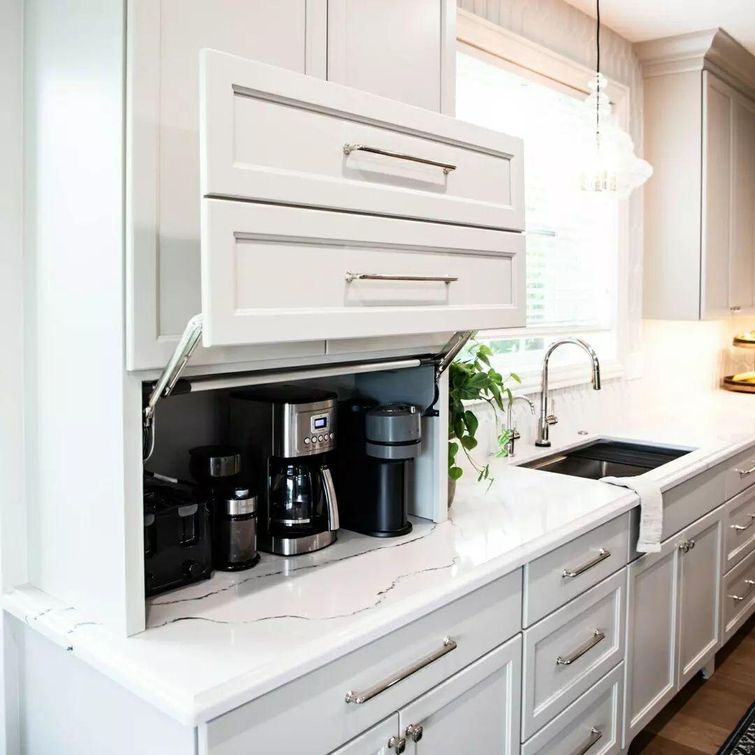 Appliance garage in a modern kitchen