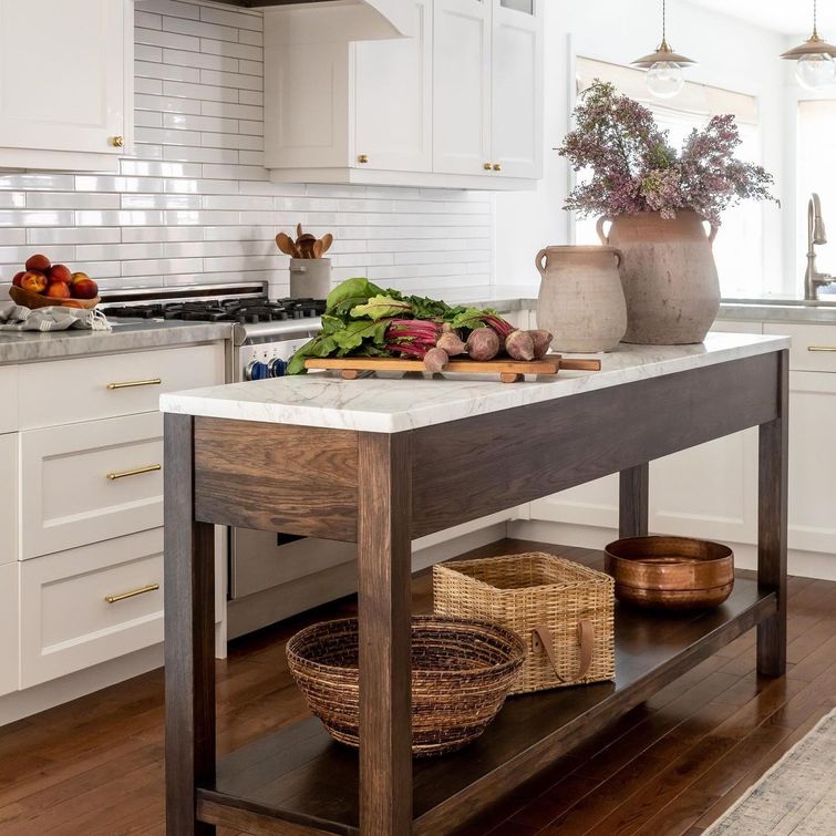 Colorful blooms in kitchen