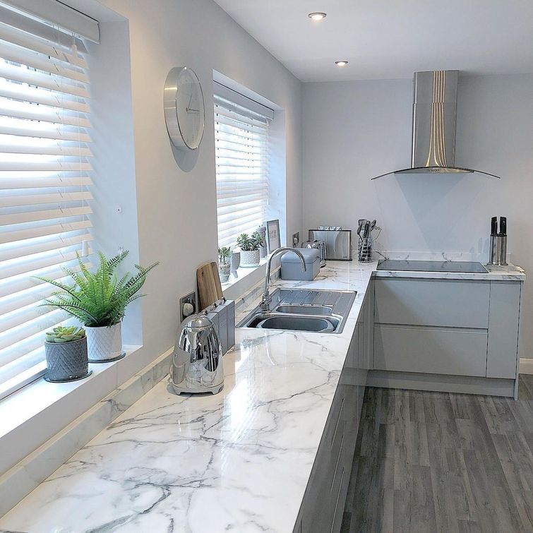 Kitchen diner extension with completed plastering