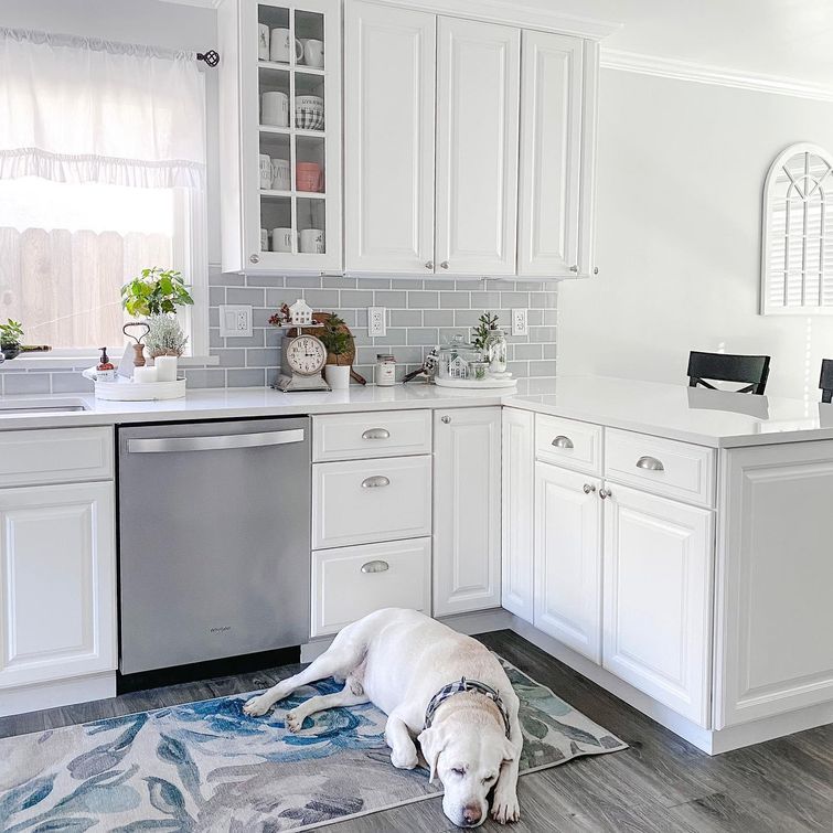 Minimalist white kitchen