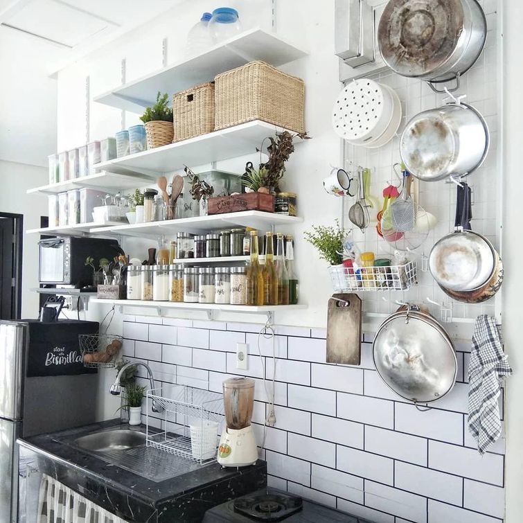 Sophia's kitchen with subway tile backsplash