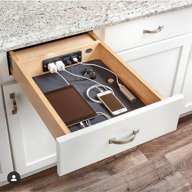 Tech gadgets in a modern kitchen